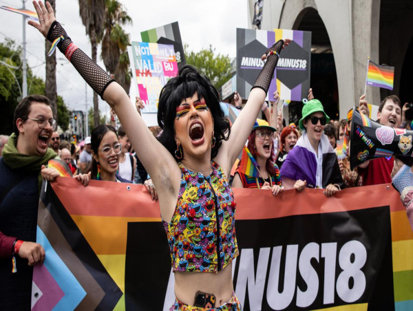  Pride march baths Melbourne streets in rainbow colours 