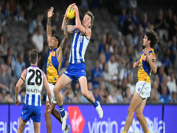 Kangaroos cling on to beat Eagles in AFL opener