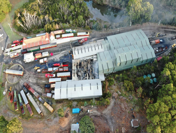  Inferno at historic Tasmanian railway deemed accidental 