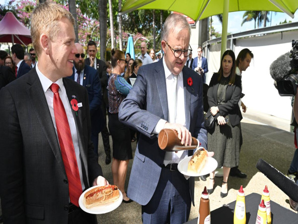 Albanese, Hipkins toast trans-Tasman renewal over snags