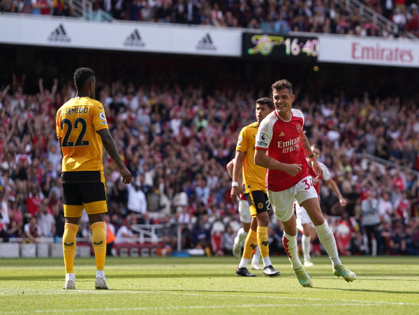  Granit Xhaka hits brace as Arsenal end season with big win over Wolves 