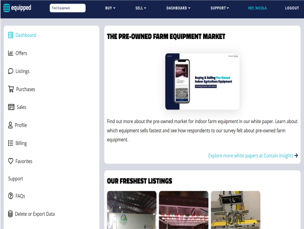  Equipped Unveils AI-Driven Platform for Pre-owned Indoor Farm Equipment Buyers and Sellers 