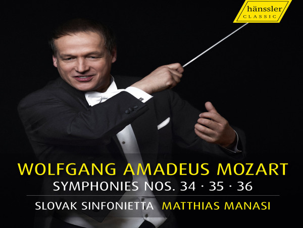  Matthias Manasi and the Slovak Sinfonietta to Release Recording of Mozart's Symphonies Nos. 34, 35, 36 
