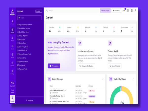 Agility's New UI Has Launched, Providing Enhanced User Experiences and Elevated Content Management Capabilities