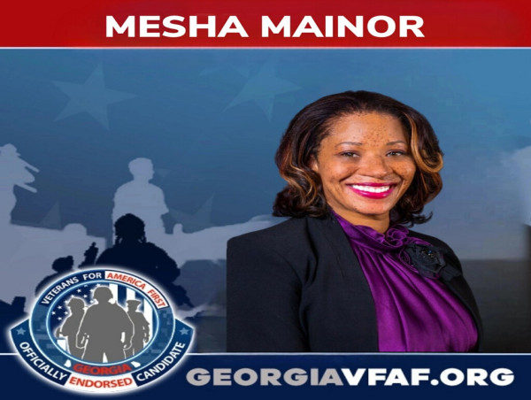  Rep Mesha Mainor , Georgia State House 56 , gets backing from Veterans For Trump after switching parties 