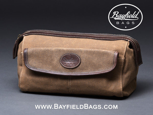 Bayfield Bags Unveils New Tech Pocket for Men's Toiletry Bag Providing Protection For Cell Phones From Getting Wet