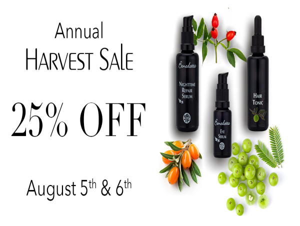  Benedetta: The Pioneering All Botanical Skin Care Line Offering 25% OFF During Their ANNUAL HARVEST SALE 8/5 & 8/6 