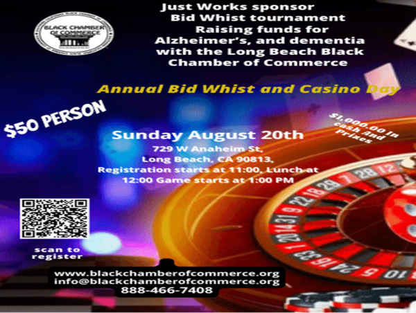 Just Works sponsors the Southern California Black Chamber of Commerce's Annual Bid Whist and Casino Day