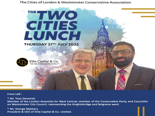 Elite Capital & Co. Participated as a Sponsor and Guest in the Cities of London & Westminster Conservative Lunch 2023