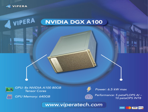  Vipera Secures Elite NVIDIA DGX A100 Systems: Exclusive Stock of 100 Units Unveiled for Limited Availability 