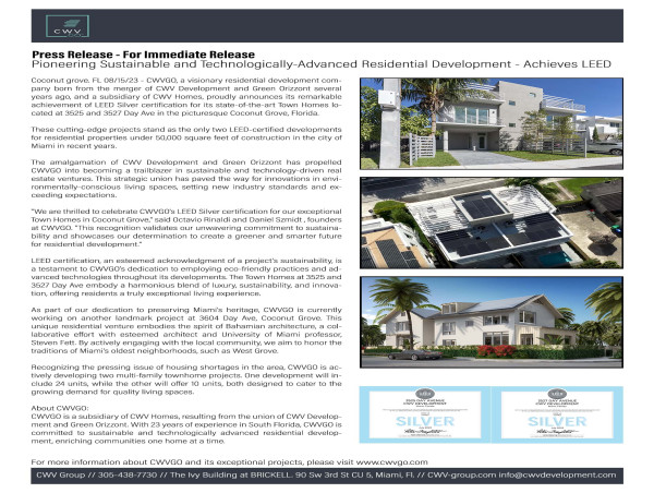  Pioneering Sustainable and Technologically-Advanced Residential Development Achieves LEED 