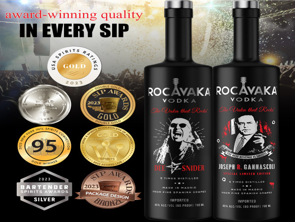  Rocavaka Vodka Triumphs Again: Winning its 7th Award At The USA Spirits Ratings 