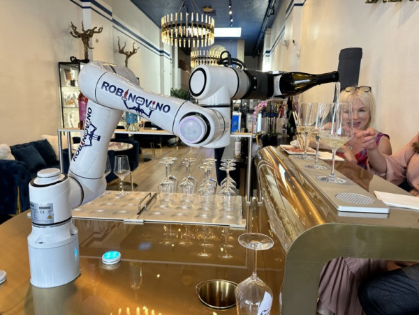 Introducing RobinoVino: The World's First Wine-Serving Robot at Maria Concetto Winery Tasting Salon