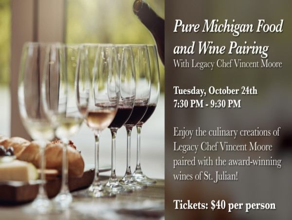  Renowned Legacy Chef™️ Vincent Moore Collaborates with St. Julian Winery for a Spectacular Food and Wine Pairing Event 