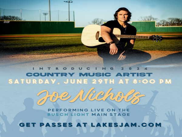  Multi-Platinum Country Artist Joe Nichols to Perform at Lakes Jam 2024 