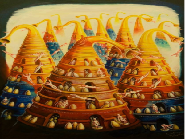  Paintings by Surrealist Santiago Ribeiro Flying in San Juan Capistrano, California 