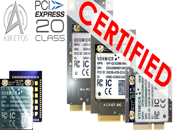 Certified, Industrial Wi-Fi6/6E Modules With Qualcomm® QCA2066 SoCs by Voxmicro