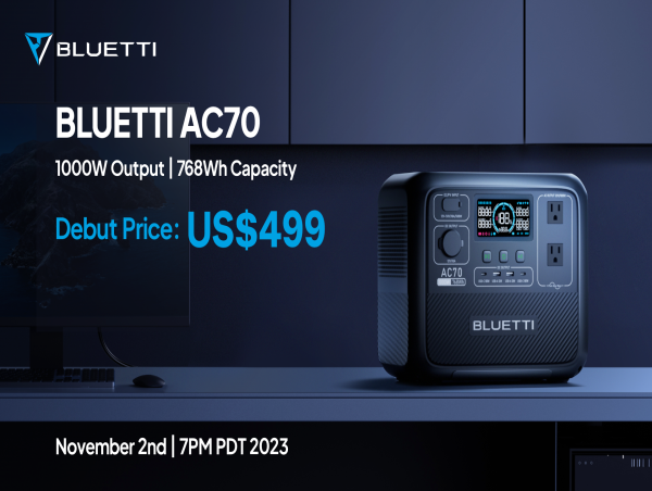  BLUETTI Unveils AC2A and AC70 Portable Generators for Fall Adventures 