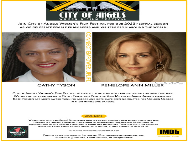  CITY OF ANGELS WOMEN’S FILM FESTIVAL ANNOUNCES OFFICIAL SELECTIONS and FESTIVAL HONOREES 