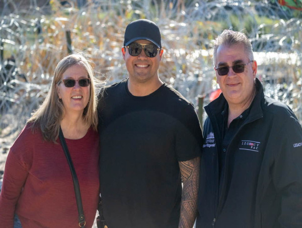  Actor Michael Copon tours the border, in Eagle Pass Texas, with Stan Fitzgerald Legacy PAC founder 
