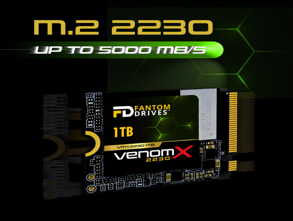 Fantom Drives Unveils Ultra-Fast VENOMX NVMe SSD Drives for Gaming, Virtual Reality and Video Production