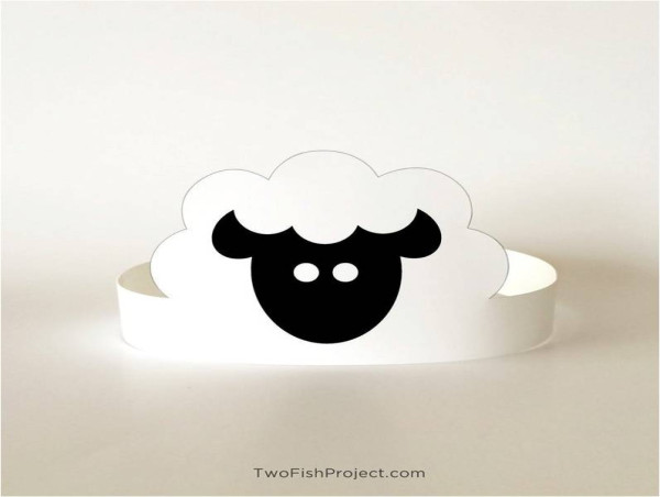  Cute Sheep Costume Headband Printable for Kids and Toddlers Available on Etsy and Teachers Pay Teachers 