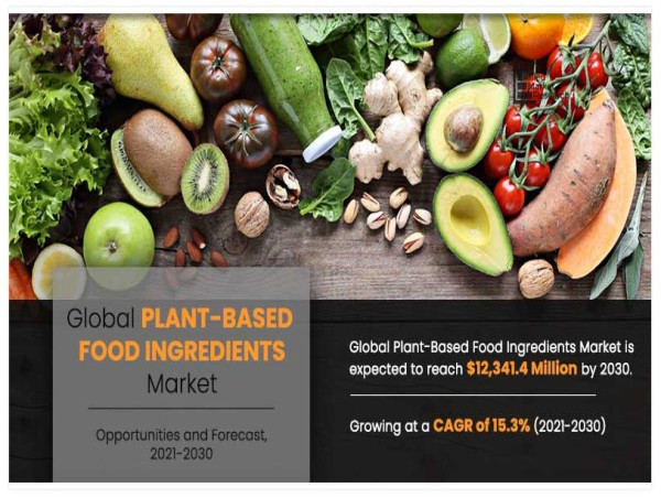 Plant-based food ingredients Market at a CAGR of 15.3% is projected to reach $12,341.4 Million by 2030 | AMR
