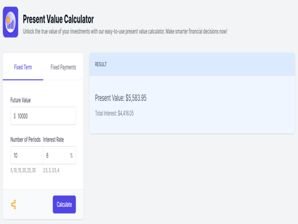  Calculator.io Launches Present Value Calculator for Financial Planning and Analysis 