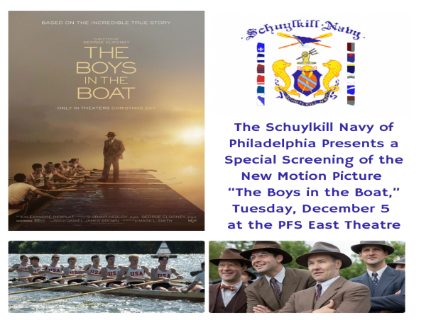 MEDIA ADVISORY The Schuylkill Navy of Philadelphia's Special Screening of “The Boys in the Boat