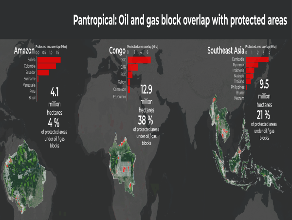  New Maps: Fossil fuel threats remain to protected areas and priority ecosystems, energy transition mining threats loom 