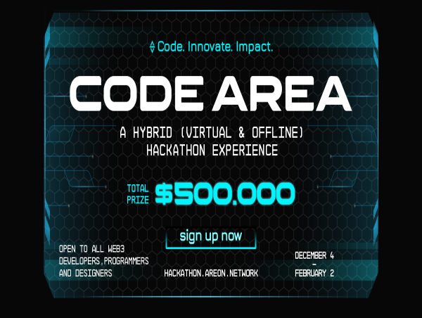  Areon’s first hackathon to support developers with $500K prize pool 