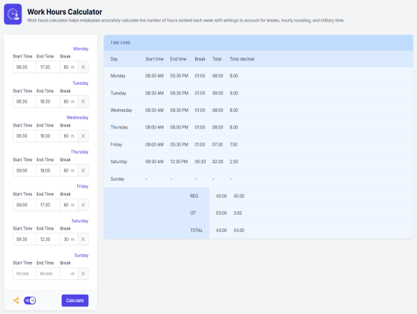 Calculator.io Debuts Work Hours Calculator for Efficient Time Management 