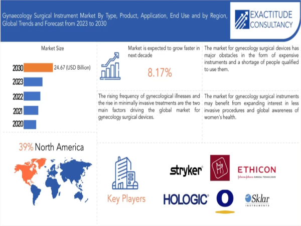  Gynecology Surgical Instrument Market is Anticipated to reach USD 24.67 billion by 2030, with a CAGR of 8.17% 