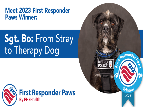 THERAPY DOG THAT RESPONDED TO NASHVILLE SCHOOL SHOOTING FIRST TO RECEIVE FHE HEALTH’S NEW AWARD