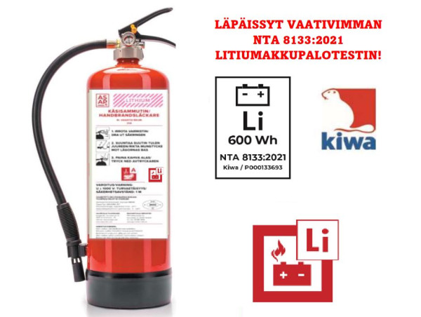 Uusi, litiumioniakkujen paloille suunnattu sammutusmenetelmä osoittautunut tehokkaaksi
