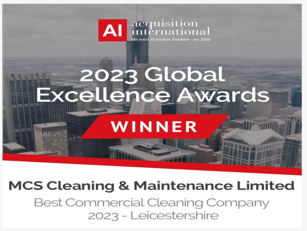 MCS Cleaning & Maintenance LTD Wins Best Commercial Cleaning Company 2023