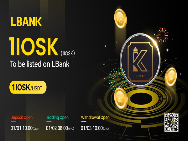  LBank Exchange Will List 1IOSK (1IOSK) on January 2, 2023 
