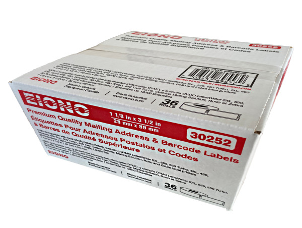 EIONO Premium Dymo 30252 Compatible Labels with Enhanced Specifications & Eco-Friendly Features, Manufactured in Canada
