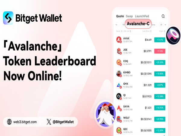  Bitget Wallet supports Avalanche token quote to facilitate on-chain swap 