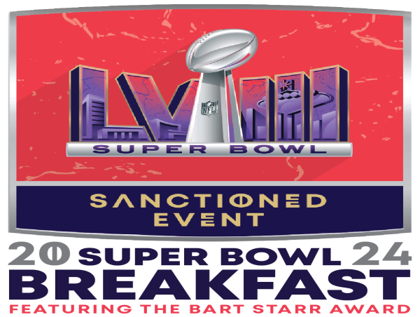  Historic NFL Super Bowl Breakfast 2024 Partnership Forms, Elevating 36th Bart Starr Award, Honoring The Great Jim Thorpe 