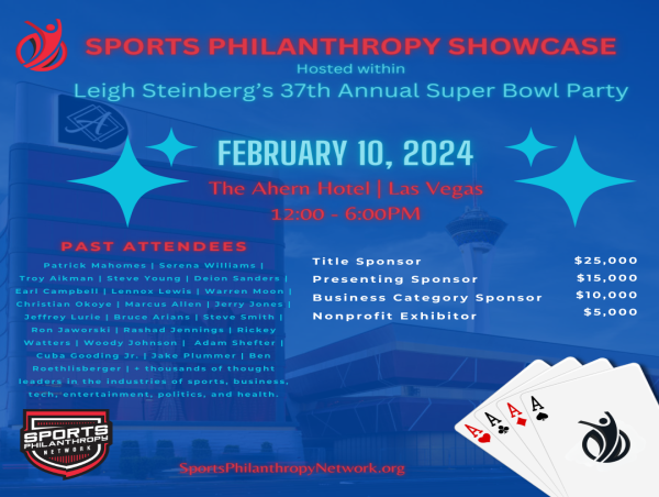 Sports Philanthropy Network Partners with Leigh Steinberg to Launch Sports Philanthropy Showcase at Leigh's Iconic Party