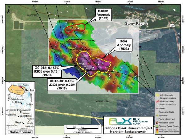 ALX Resources Corp. Detects SGH Geochemical Uranium Anomaly at the Gibbons Creek Uranium Project, Athabasca Basin, Saskatchewan
