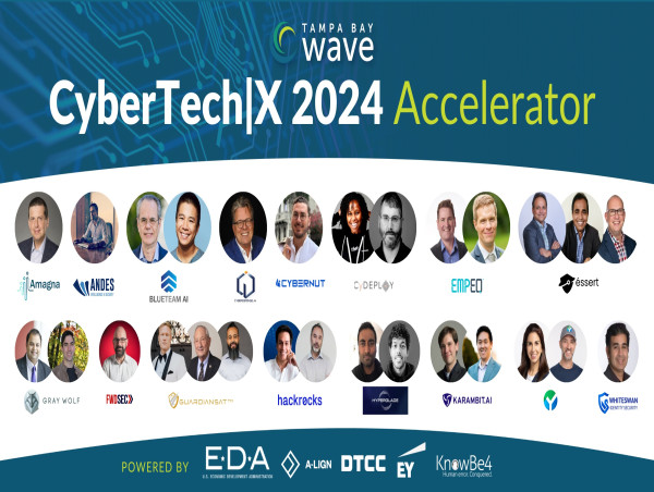 Tampa Bay Wave Welcomes 16 Cybersecurity Startups into the CyberTech|X 2024 Accelerator Cohort