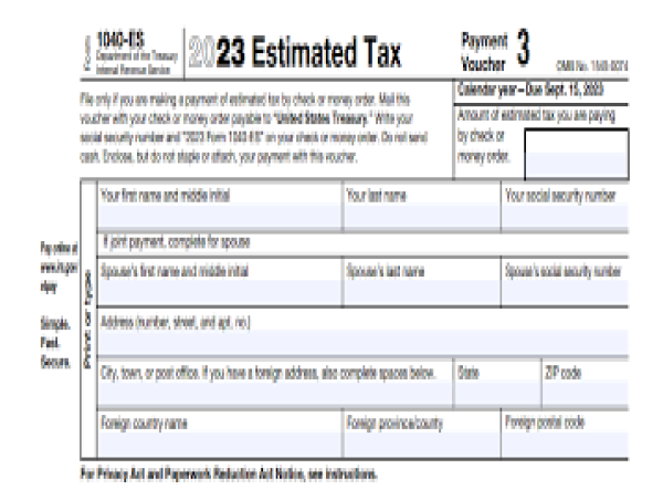  IRS 1040-ES Tax Form Instructions and Printable Forms for 2023 and 2024 Announced by Harbor Financial 