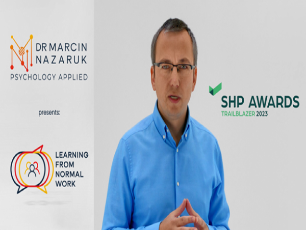 Dr. Marcin Nazaruk Wins Prestigious SHP Trailblazer Award