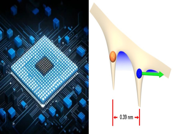 Tunnelling of electrons via the neighboring atom
