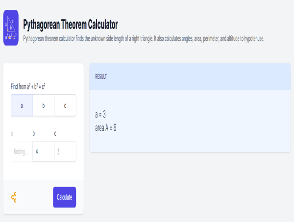 Calculator.io Introduces Pythagorean Theorem Calculator for Enhanced Geometric Calculations