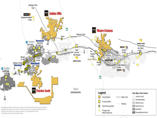  Onyx Gold Bolsters Munro-Croesus Land Package with the Strategic Acquisition of the Lalonde Property 