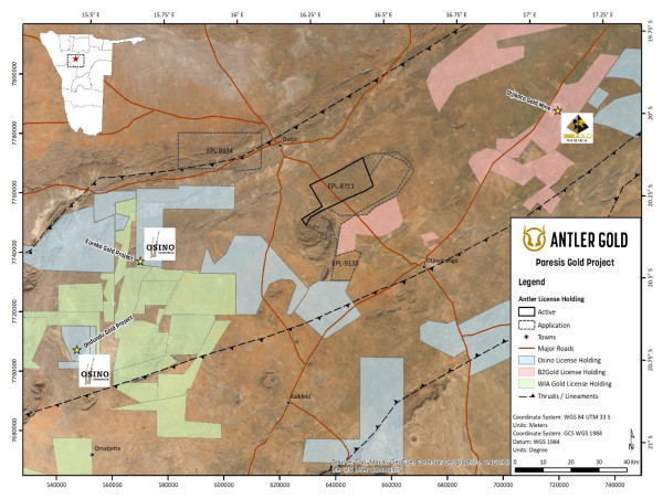  Antler Gold Commences Gold Exploration Program at Paresis Gold Project in Namibia 