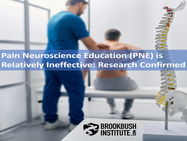  Pain Neuroscience Education (PNE) is Relatively Ineffective: Research Confirmed 